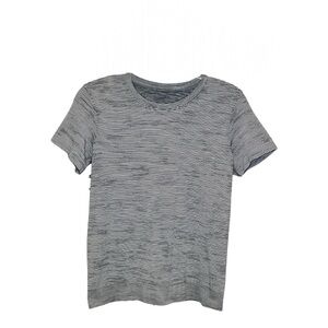 Luluemon Swiftly Relaxed Fit Short Sleeve Top Alpine White Black Grey Size 6
